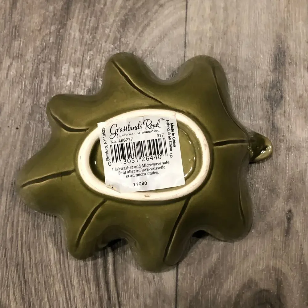 Grasslands Road Leaf Bowl‎ Unisex OS Green Excellent Ceramic Oak Leaf 468277